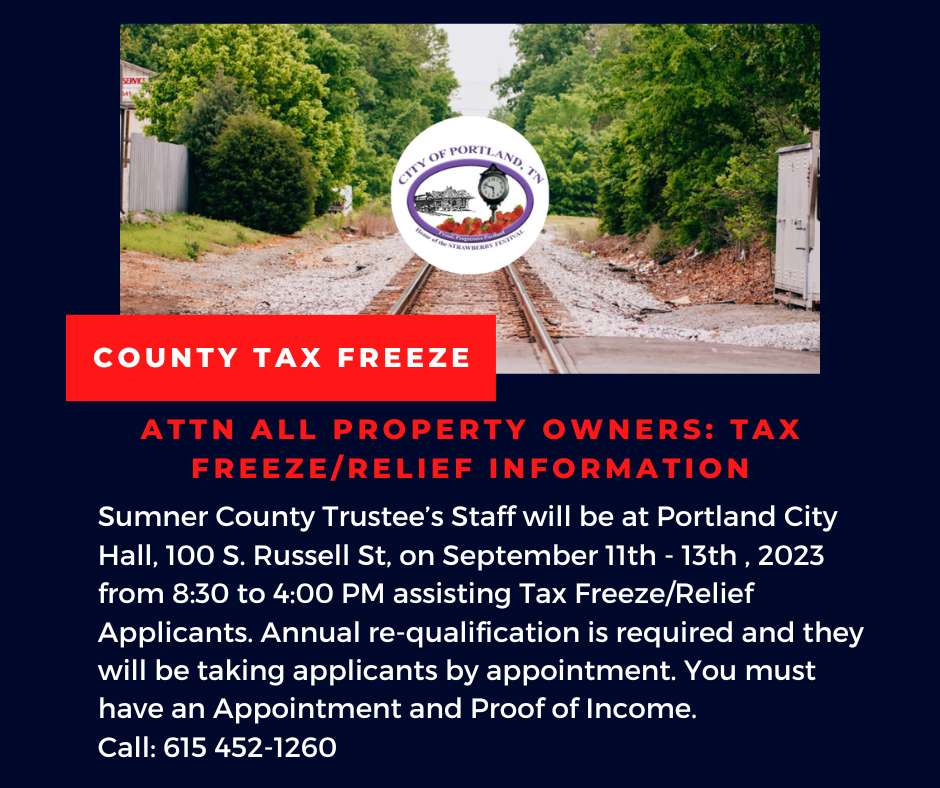 County Tax freeze 
